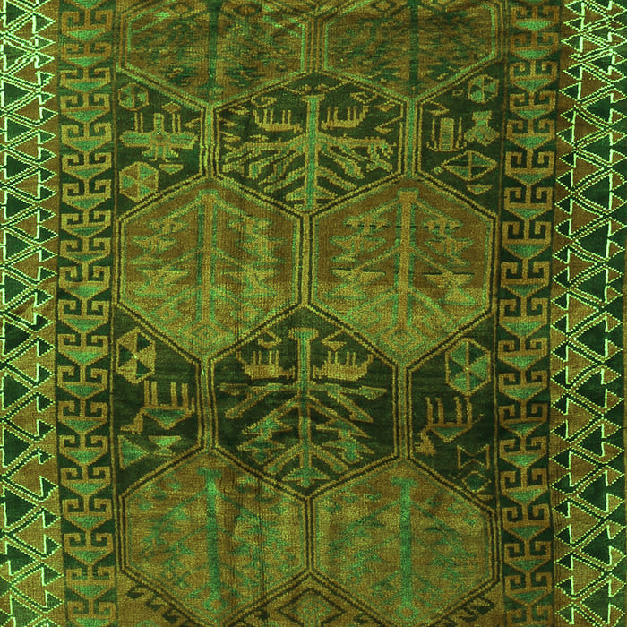 Serging Thickness of Machine Washable Persian Green Traditional Area Rugs, wshtr4198grn