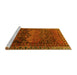 Sideview of Machine Washable Persian Yellow Traditional Rug, wshtr4198yw