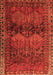 Serging Thickness of Machine Washable Persian Orange Traditional Area Rugs, wshtr4198org