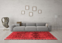 Machine Washable Persian Red Traditional Rug, wshtr4198red