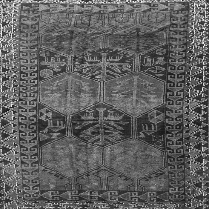 Serging Thickness of Persian Gray Traditional Rug, tr4198gry