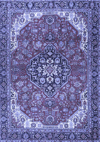 Medallion Blue Traditional Rug, tr4199blu