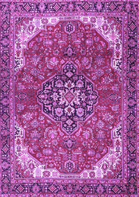 Medallion Purple Traditional Rug, tr4199pur