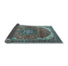 Sideview of Medallion Light Blue Traditional Rug, tr4199lblu