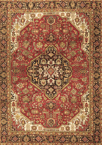 Medallion Brown Traditional Rug, tr4199brn