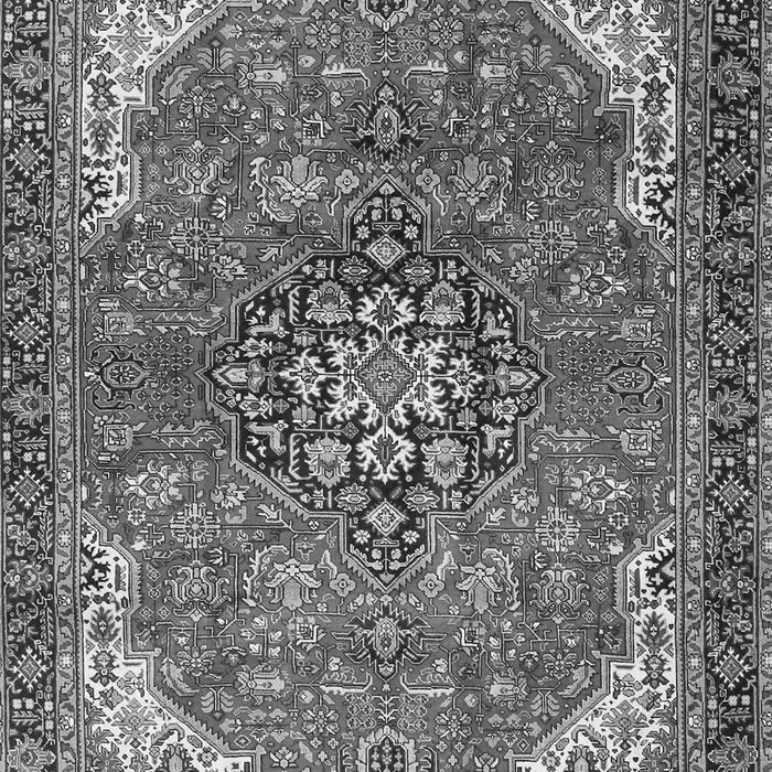 Serging Thickness of Machine Washable Medallion Gray Traditional Rug, wshtr4199gry