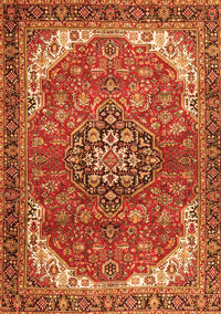 Medallion Orange Traditional Rug, tr4199org