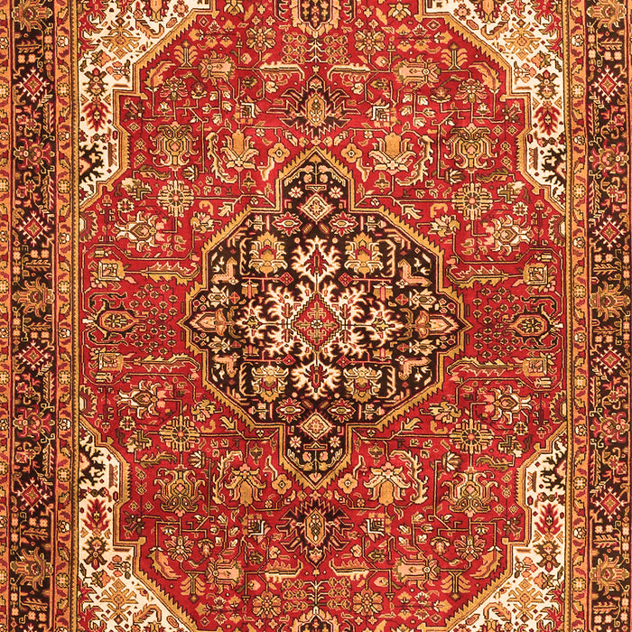 Medallion Orange Traditional Rug, tr4199org