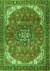 Medallion Green Traditional Rug, tr4199grn