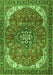 Medallion Green Traditional Rug, tr4199grn