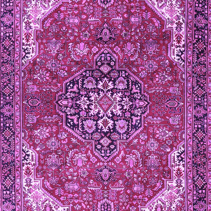 Machine Washable Medallion Purple Traditional Area Rugs, wshtr4199pur