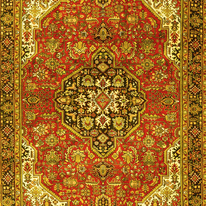 Medallion Yellow Traditional Rug, tr4199yw