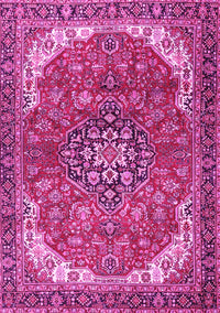 Medallion Pink Traditional Rug, tr4199pnk