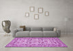 Machine Washable Persian Purple Traditional Area Rugs in a Living Room, wshtr419pur