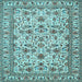 Square Persian Light Blue Traditional Rug, tr419lblu