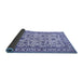 Sideview of Persian Blue Traditional Rug, tr419blu