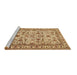 Sideview of Machine Washable Persian Brown Traditional Rug, wshtr419brn