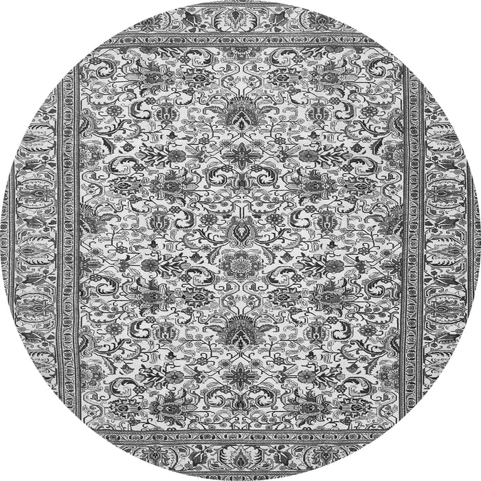 Machine Washable Persian Gray Traditional Rug, wshtr419gry
