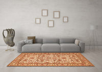 Machine Washable Persian Orange Traditional Rug, wshtr419org