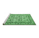 Sideview of Machine Washable Persian Emerald Green Traditional Area Rugs, wshtr419emgrn