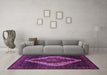 Machine Washable Persian Purple Traditional Area Rugs in a Living Room, wshtr41pur