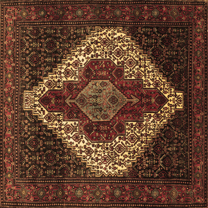 Square Persian Brown Traditional Rug, tr41brn