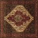 Square Persian Brown Traditional Rug, tr41brn