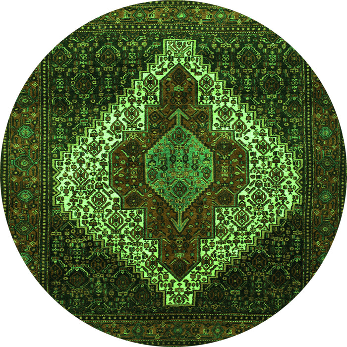 Machine Washable Persian Green Traditional Area Rugs, wshtr41grn