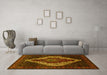 Machine Washable Persian Yellow Traditional Rug in a Living Room, wshtr41yw