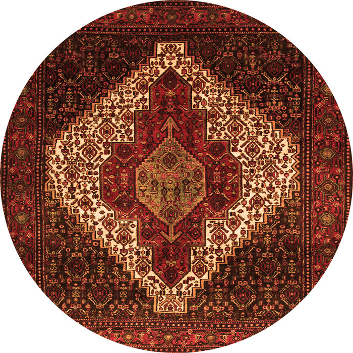 Machine Washable Persian Orange Traditional Area Rugs, wshtr41org