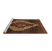 Sideview of Machine Washable Persian Brown Traditional Rug, wshtr41brn