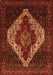 Serging Thickness of Machine Washable Persian Orange Traditional Area Rugs, wshtr41org