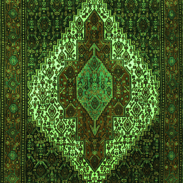 Serging Thickness of Machine Washable Persian Green Traditional Area Rugs, wshtr41grn