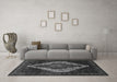 Machine Washable Persian Gray Traditional Rug in a Living Room,, wshtr41gry