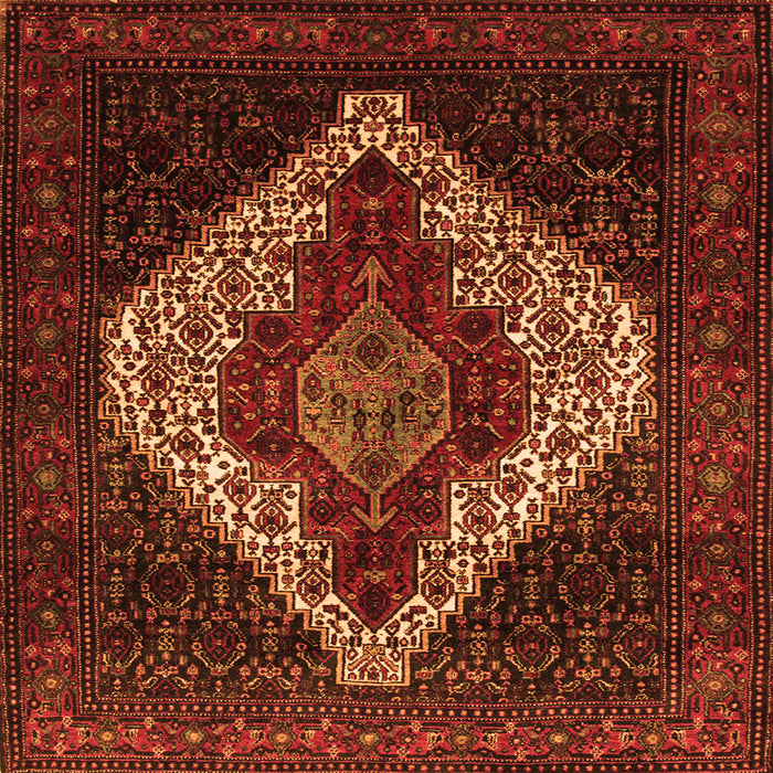 Serging Thickness of Persian Orange Traditional Rug, tr41org