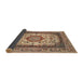 Sideview of Traditional Dark Sienna Brown Medallion Rug, tr420