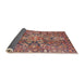 Sideview of Traditional Brown Red Persian Rug, tr4200