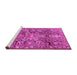 Sideview of Machine Washable Persian Pink Traditional Rug, wshtr4200pnk