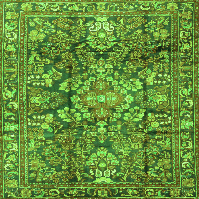 Serging Thickness of Persian Green Traditional Rug, tr4200grn