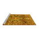 Sideview of Machine Washable Persian Yellow Traditional Rug, wshtr4200yw