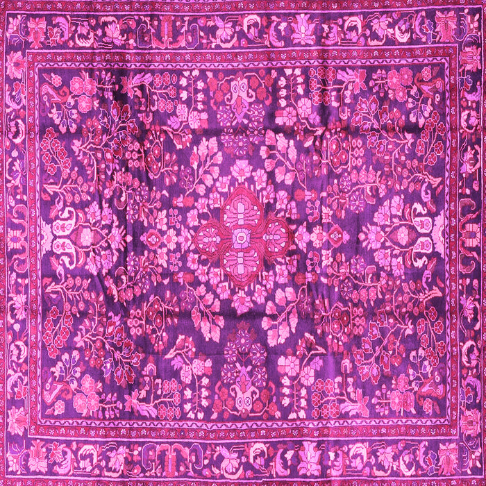 Square Machine Washable Persian Pink Traditional Rug, wshtr4200pnk