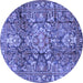Round Persian Blue Traditional Rug, tr4200blu