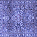 Square Persian Blue Traditional Rug, tr4200blu
