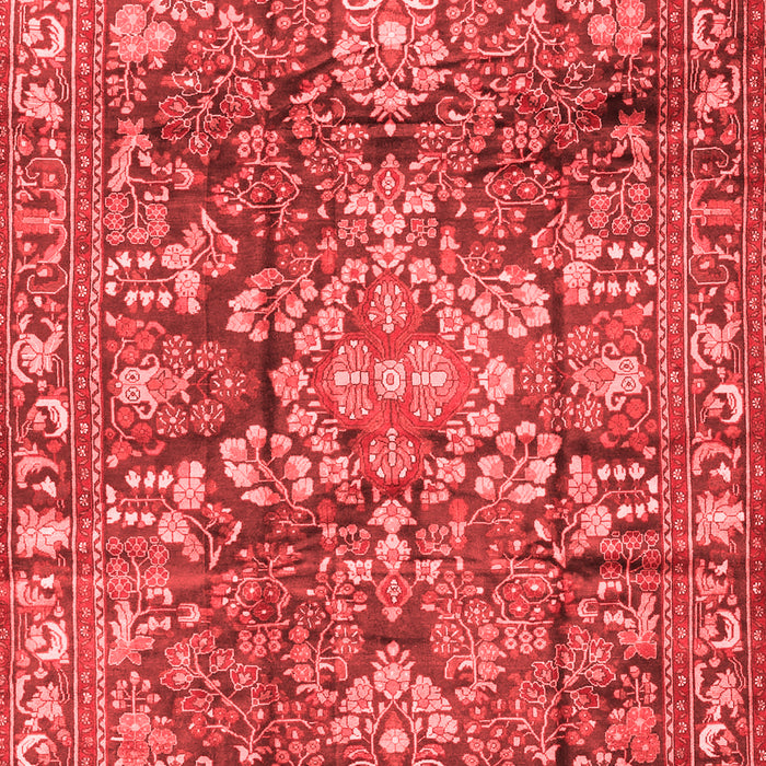 Machine Washable Persian Red Traditional Rug, wshtr4200red
