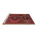 Sideview of Machine Washable Traditional Sienna Brown Rug, wshtr4201