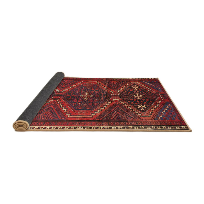 Sideview of Traditional Sienna Brown Persian Rug, tr4201
