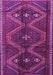 Machine Washable Persian Purple Traditional Area Rugs, wshtr4201pur