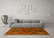 Machine Washable Persian Yellow Traditional Rug in a Living Room, wshtr4201yw