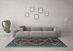 Machine Washable Persian Light Blue Traditional Rug in a Living Room, wshtr4201lblu