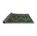 Sideview of Persian Turquoise Traditional Rug, tr4201turq